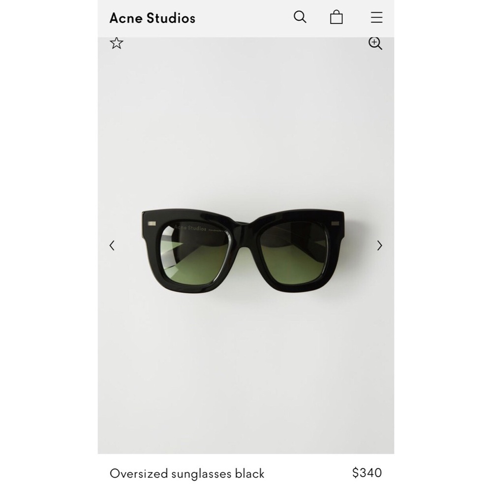 Acne Studios Black Library Sunglasses